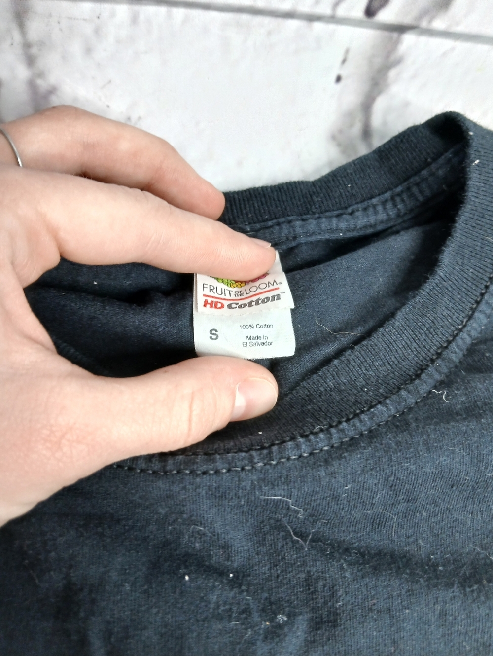 Fruit of the Loom Black Graphic Tee with White Text - Me? Sarcastic? Never. - Picture 2 of 3